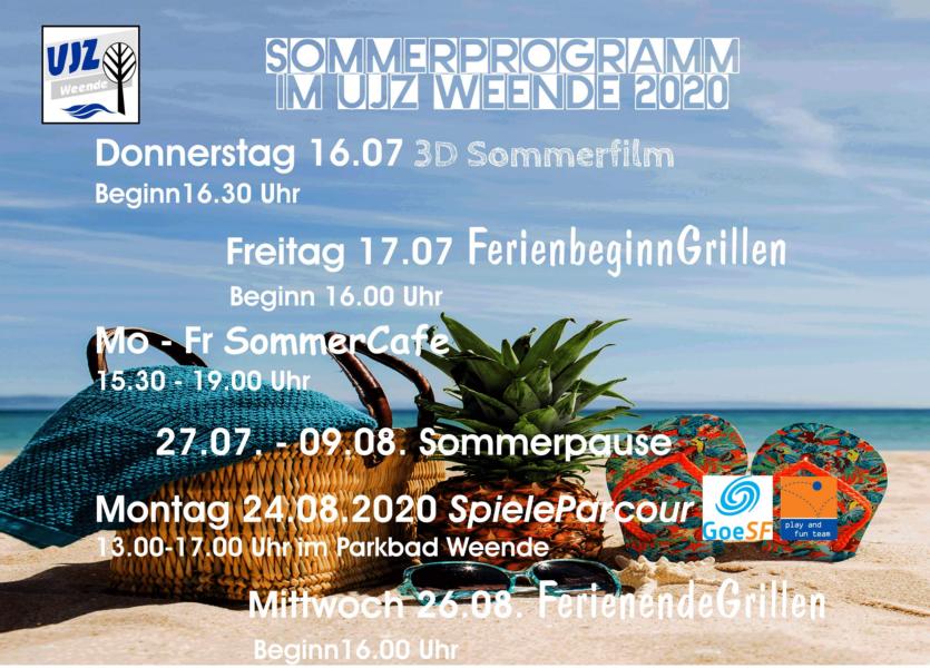 Ferienprogram UJZ 2020 freibadaktion internet